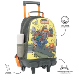 TOTTO Material Escolar*- Mochila escolar con ruedas mediana Brawlmaster