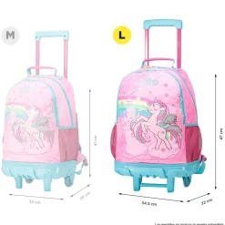 TOTTO Material Escolar*- Mochila escolar con ruedas grande Fantasy
