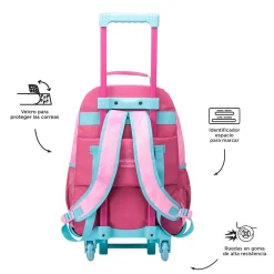 TOTTO Material Escolar*- Mochila escolar con ruedas grande Fantasy