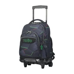 TOTTO Material Escolar*- Mochila escolar con ruedas fractal Renglones