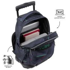 TOTTO Material Escolar*- Mochila escolar con ruedas fractal Renglones