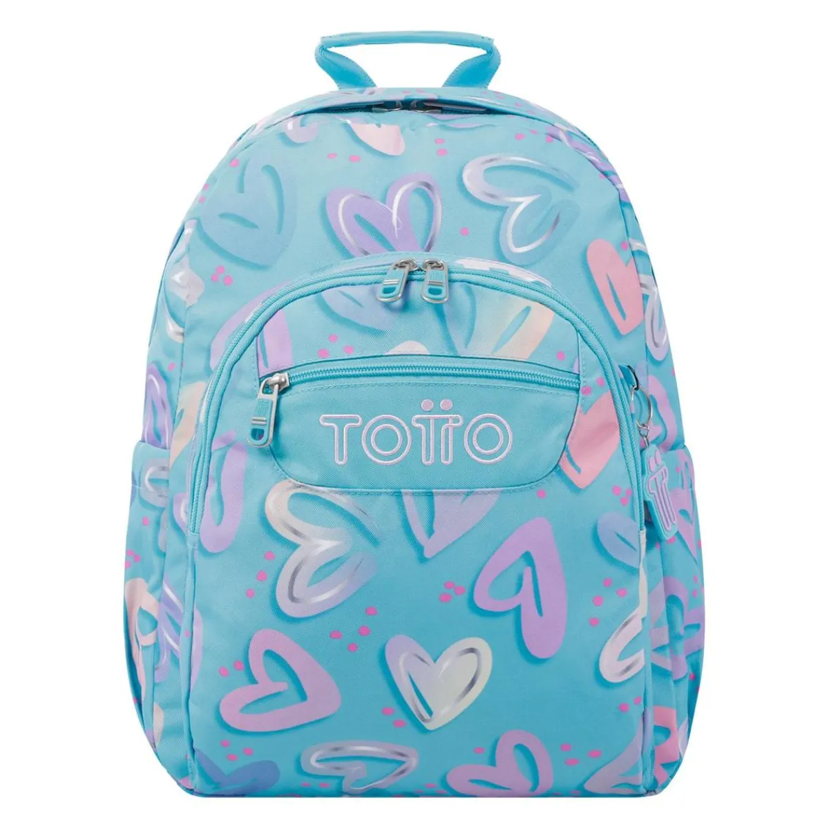 TOTTO Material Escolar*- Mochila escolar corazones pintados Acuarela