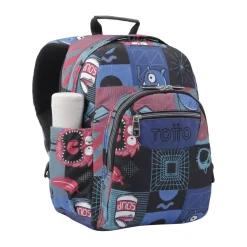 TOTTO Material Escolar*- Mochila escolar cyber monstruos Gommas