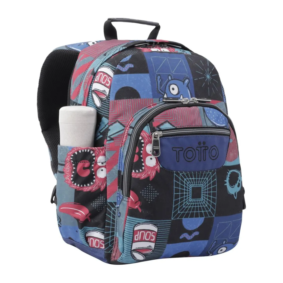 TOTTO Material Escolar*- Mochila escolar cyber monstruos Gommas