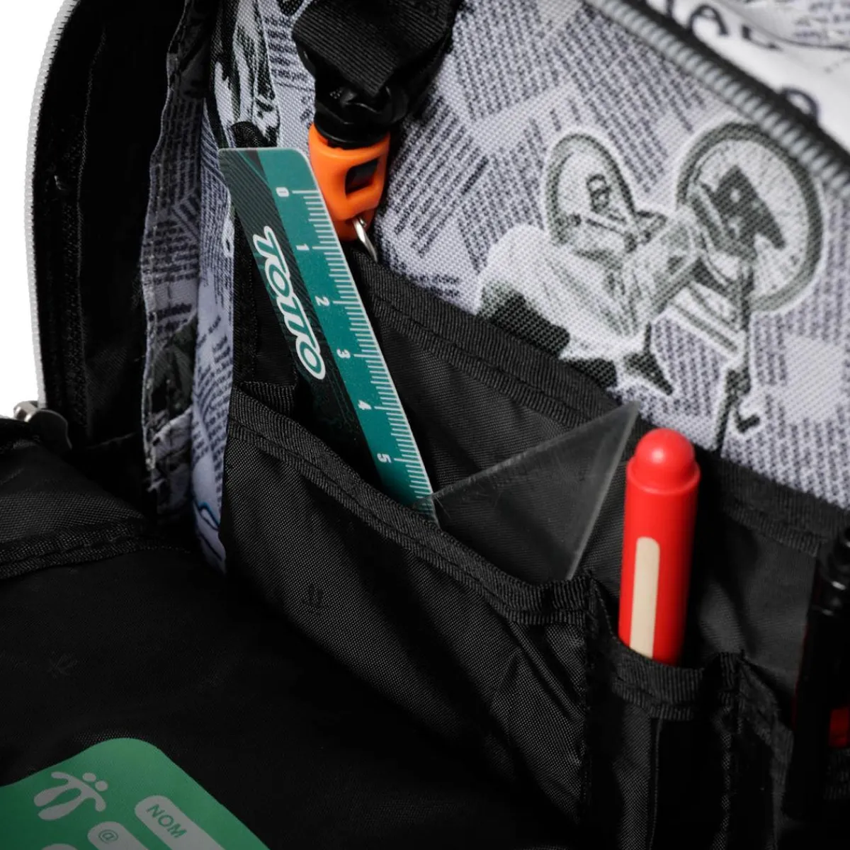 TOTTO Material Escolar*- Mochila escolar Ecole estampado Newspaper