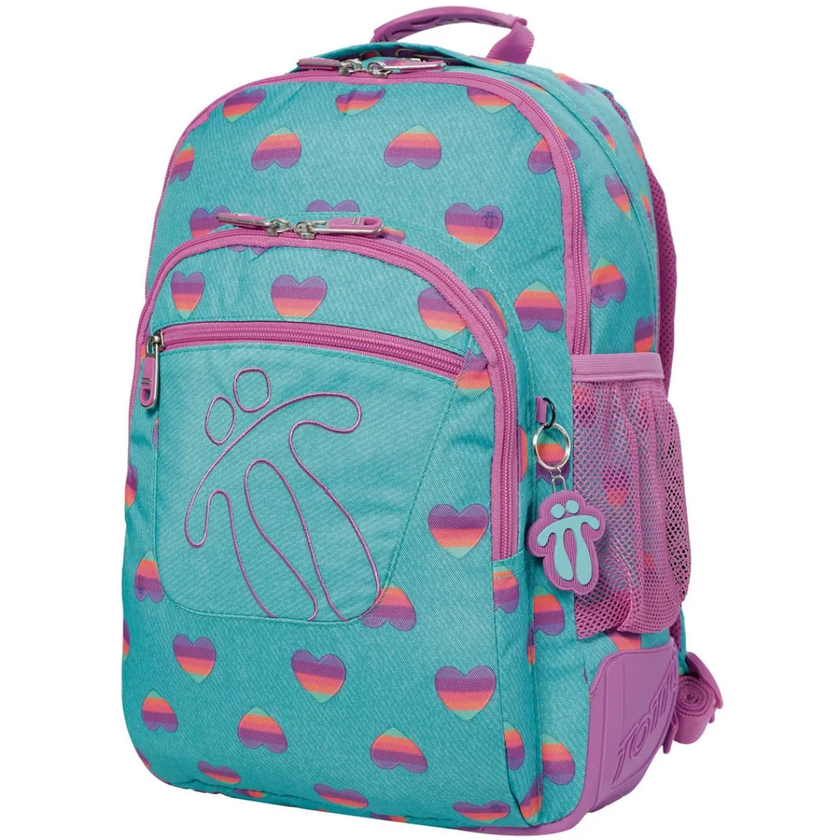 TOTTO Material Escolar*- Mochila escolar Ecole corazones multicolor