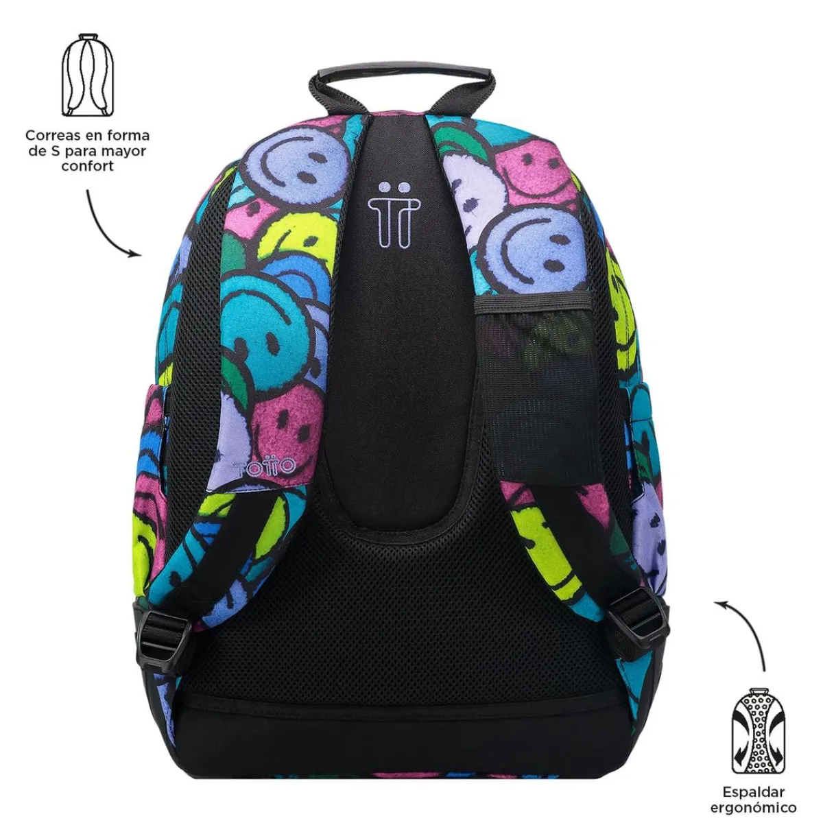 TOTTO Material Escolar*- Mochila escolar emojis Crayoles