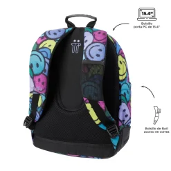 TOTTO Material Escolar*- Mochila escolar emojis Crayoles