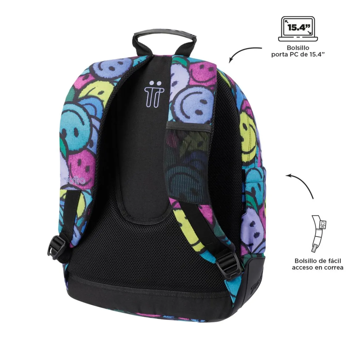 TOTTO Material Escolar*- Mochila escolar emojis Crayoles