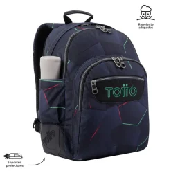 TOTTO Material Escolar*- Mochila escolar fractal Crayoles