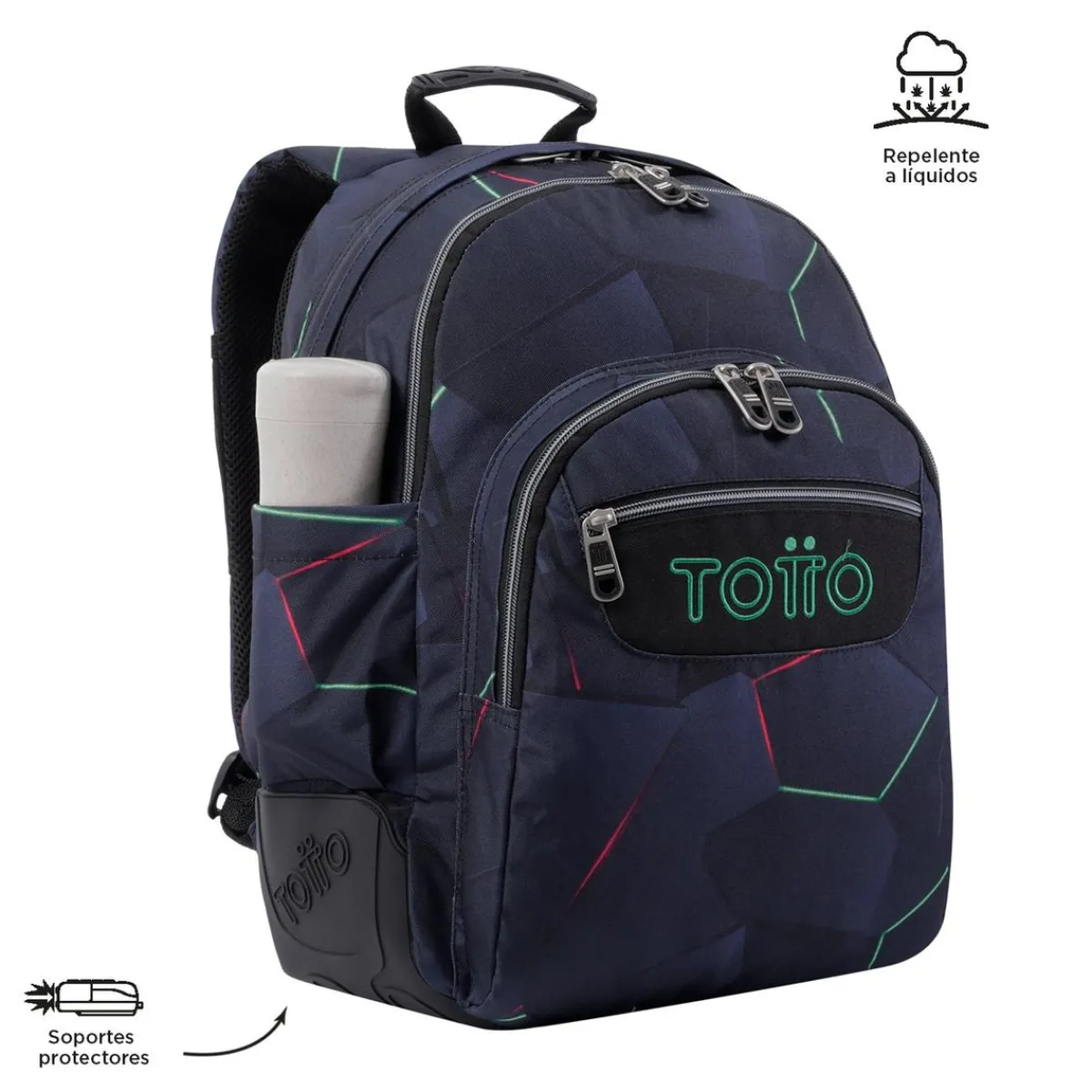 TOTTO Material Escolar*- Mochila escolar fractal Crayoles