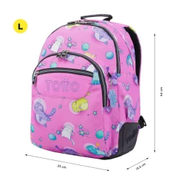 TOTTO Material Escolar*- Mochila escolar gatos astronautas Crayoles