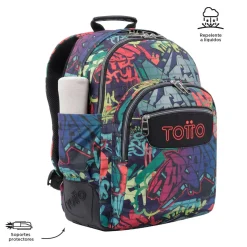 TOTTO Material Escolar*- Mochila escolar graffiti Crayoles