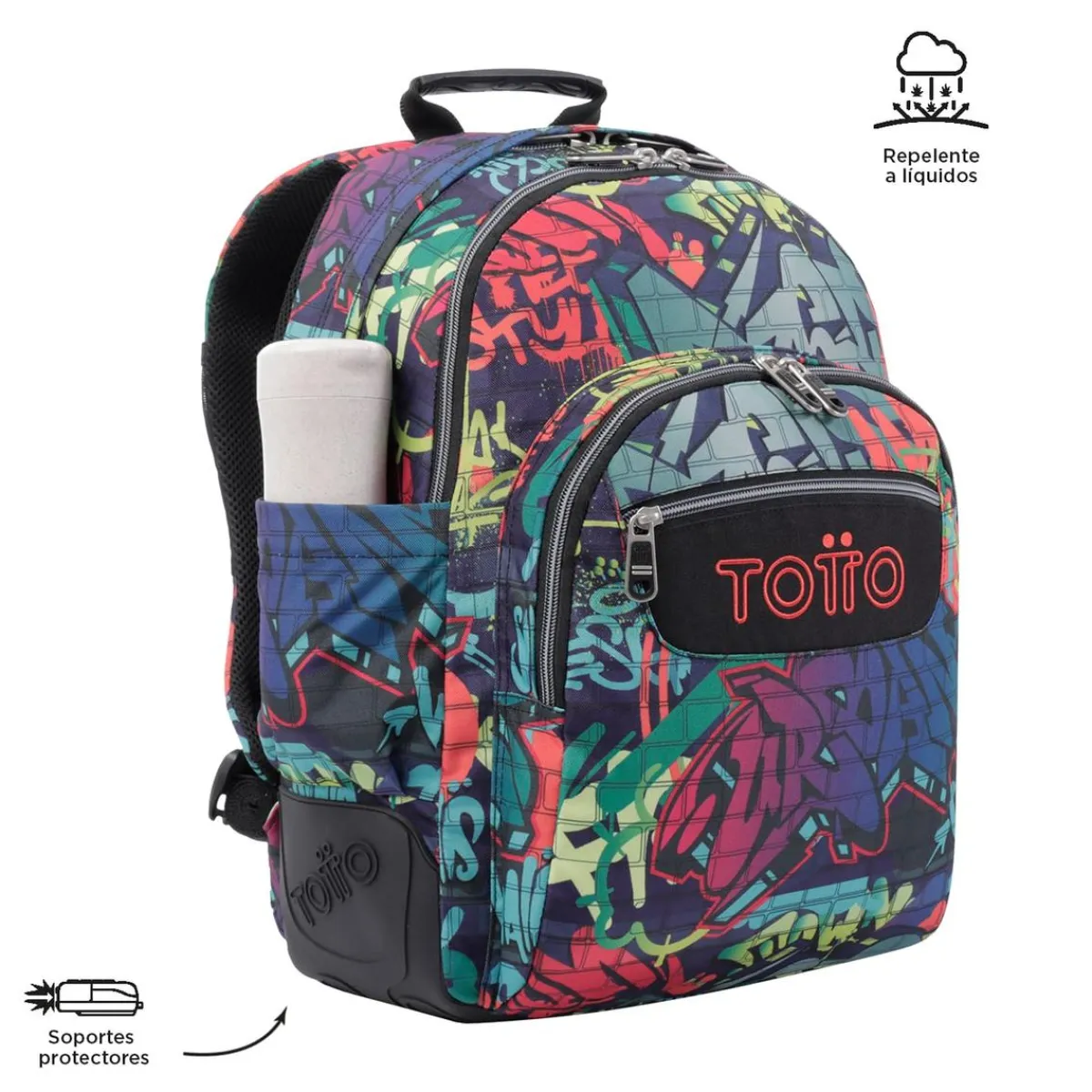 TOTTO Material Escolar*- Mochila escolar graffiti Crayoles