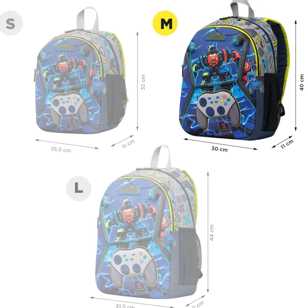 TOTTO Material Escolar*- Mochila escolar mediana Monark