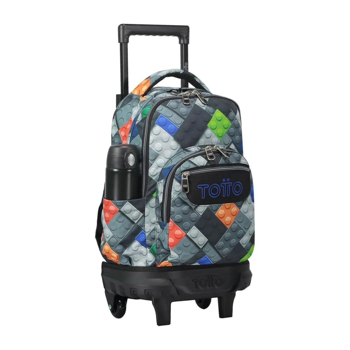 TOTTO Material Escolar*- Mochila escolar pequeña ruedas bloques Resma