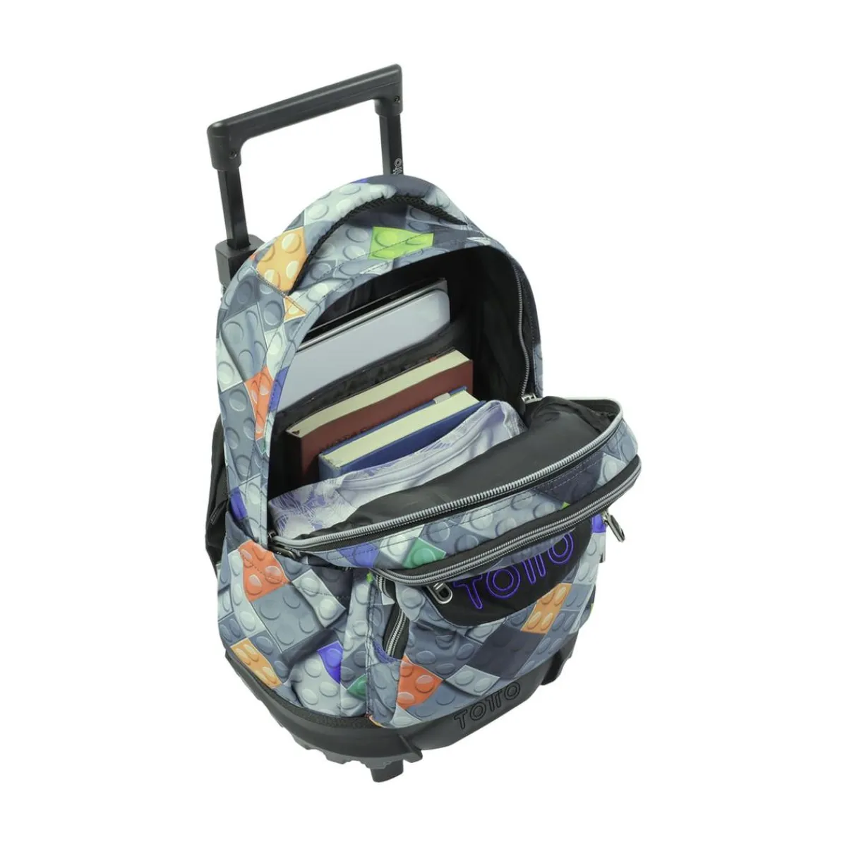 TOTTO Material Escolar*- Mochila escolar pequeña ruedas bloques Resma