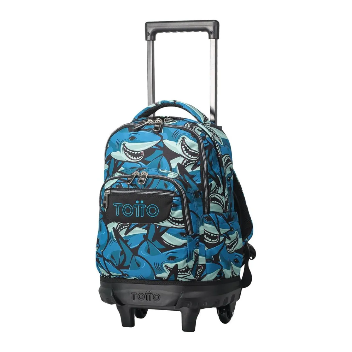 TOTTO Material Escolar*- Mochila escolar pequeña ruedas tiburones Resma