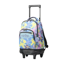 TOTTO Material Escolar*- Mochila escolar pequeña ruedas flores hawaianas Resma