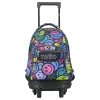 TOTTO Material Escolar*- Mochila escolar pequeña ruedas emojis Resma