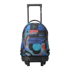 TOTTO Material Escolar*- Mochila escolar pequeña ruedas cyber monstruos Resma