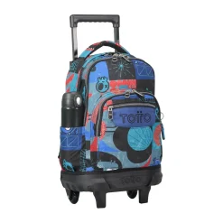 TOTTO Material Escolar*- Mochila escolar pequeña ruedas cyber monstruos Resma