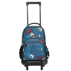 TOTTO Material Escolar*- Mochila escolar pequeña con ruedas Resma - Fútbol