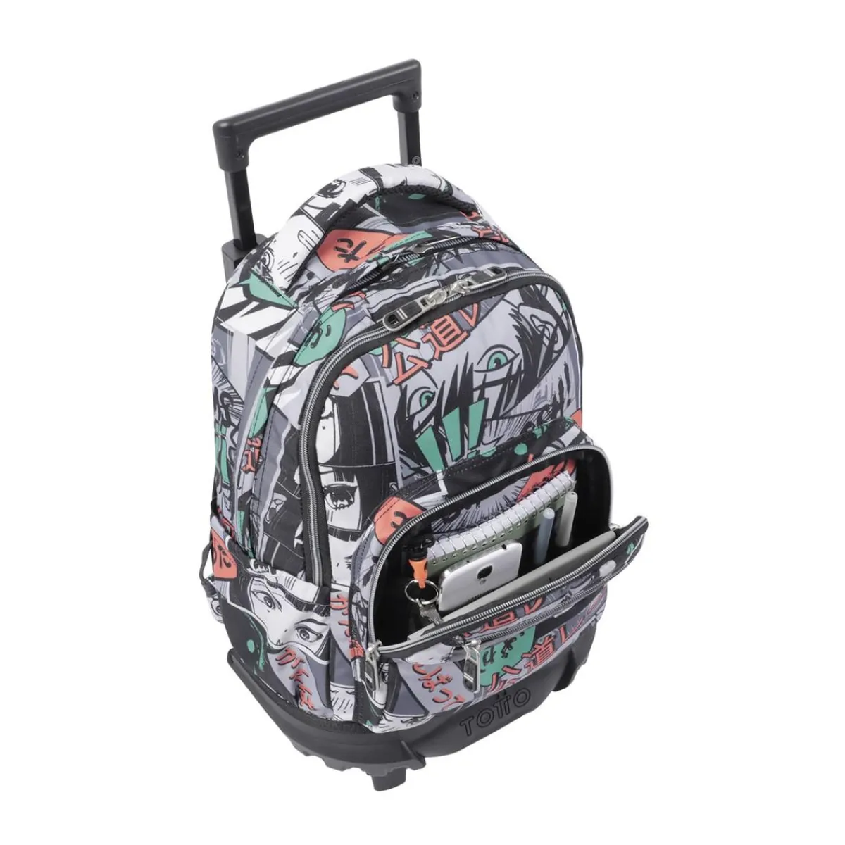 TOTTO Material Escolar*- Mochila escolar pequeña ruedas manga Resma