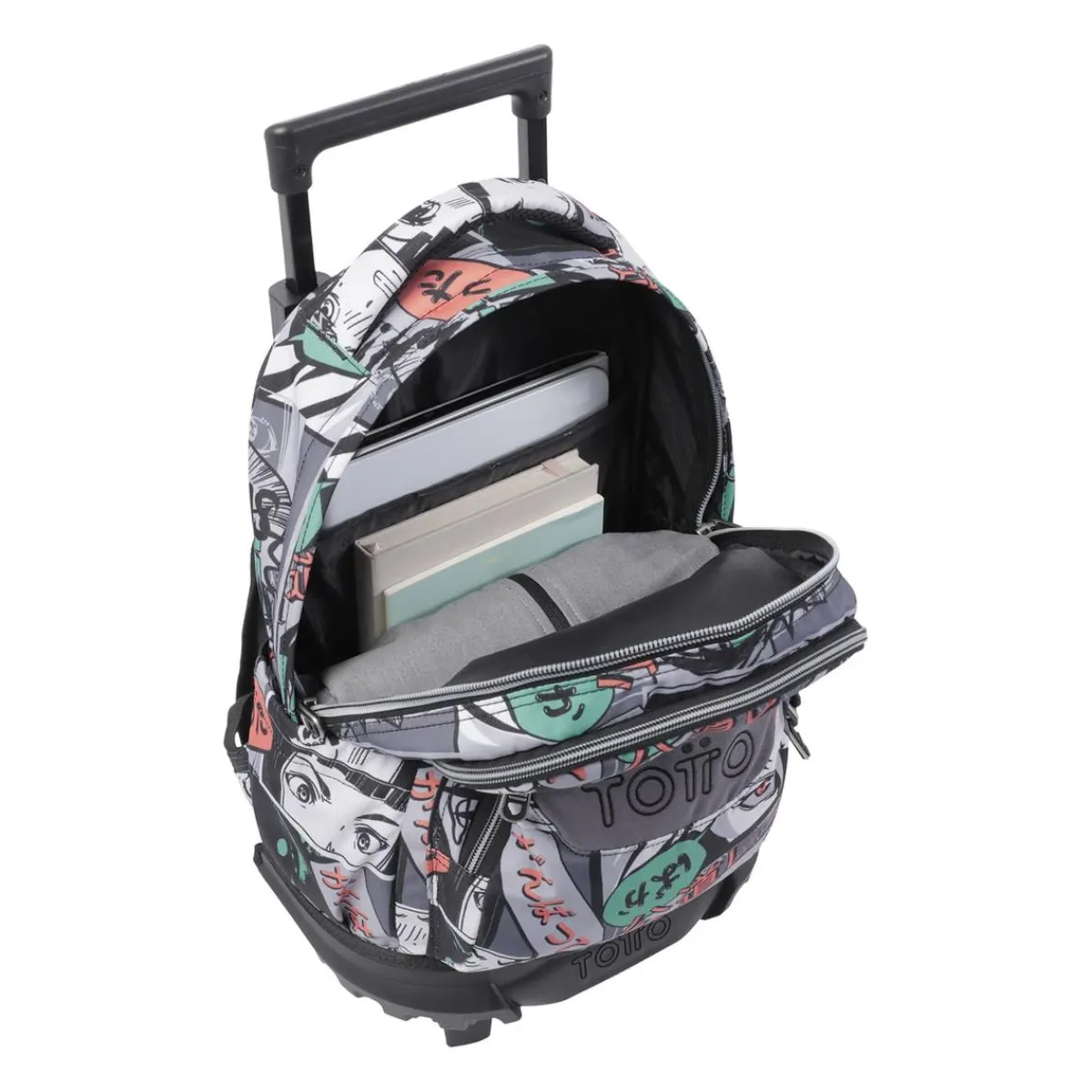 TOTTO Material Escolar*- Mochila escolar pequeña ruedas manga Resma
