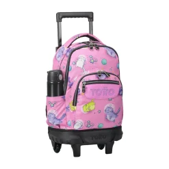 TOTTO Material Escolar*- Mochila escolar pequeña ruedas gatos astronautas Resma