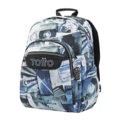 TOTTO Material Escolar*- Mochila escolar postales y casetes Acuarela