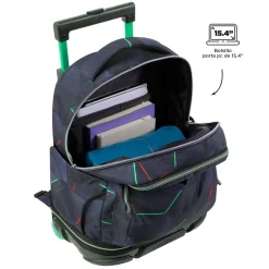 TOTTO Material Escolar*- Mochila escolar ruedas desmontable fractal Tiza