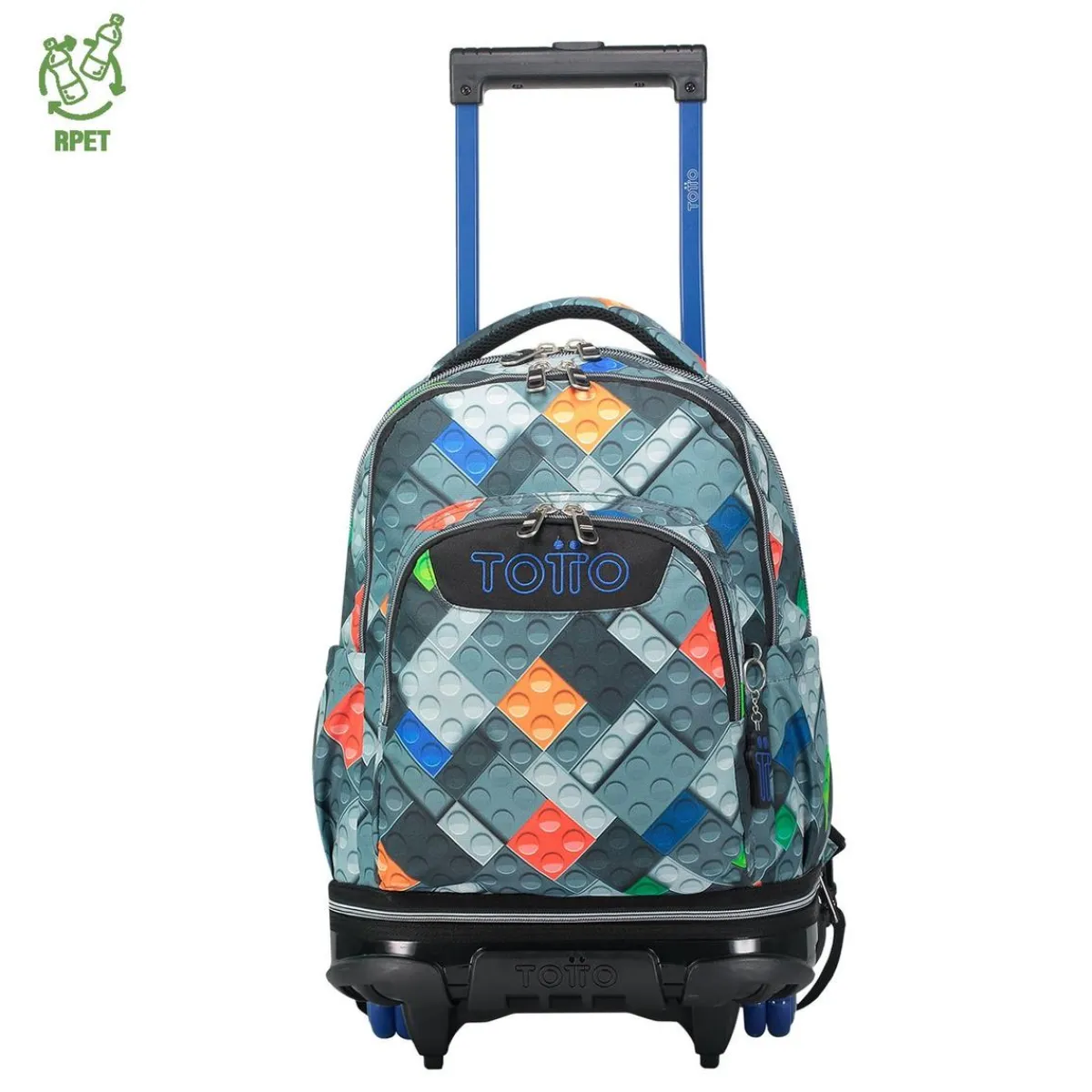 TOTTO Material Escolar*- Mochila escolar ruedas desmontable bloques Tiza