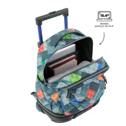 TOTTO Material Escolar*- Mochila escolar ruedas desmontable bloques Tiza