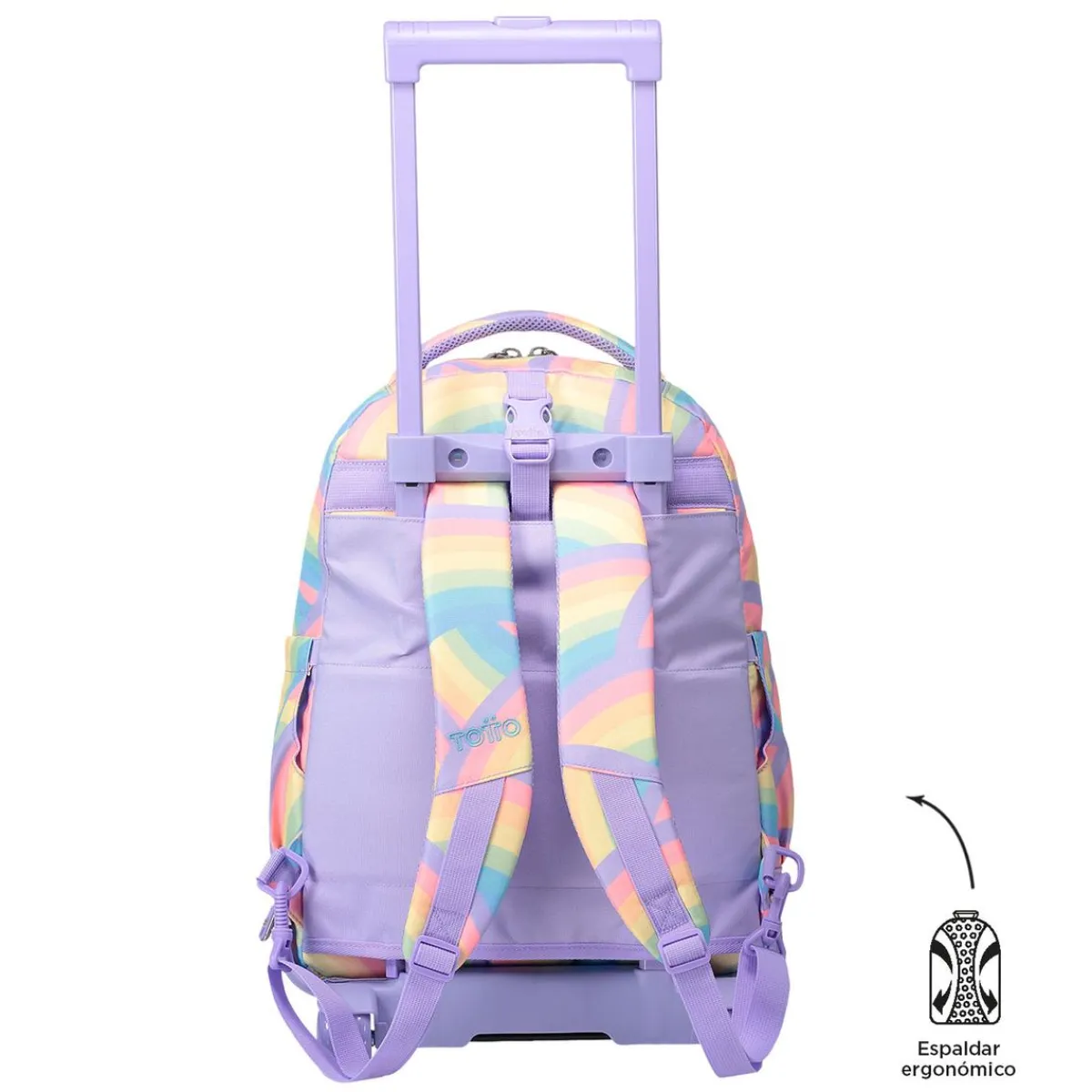 TOTTO Material Escolar*- Mochila escolar ruedas desmontable arcoíris Tiza