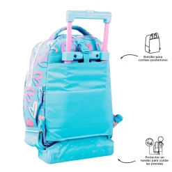 TOTTO Material Escolar*- Mochila escolar ruedas desmontable corazones pintados Tiza