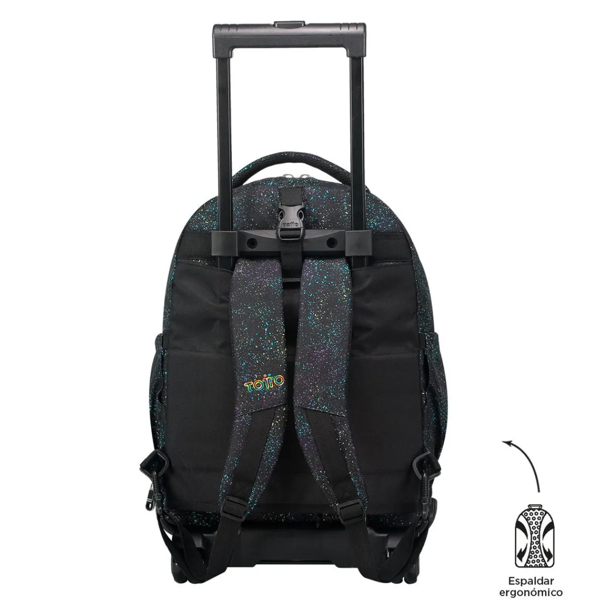 TOTTO Material Escolar*- Mochila escolar ruedas desmontable salpicado color Tiza
