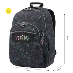 TOTTO Material Escolar*- Mochila escolar salpicado color Crayoles