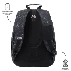 TOTTO Material Escolar*- Mochila escolar salpicado color Crayoles