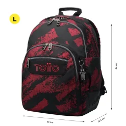 TOTTO Material Escolar*- Mochila escolar tiza roja Crayoles
