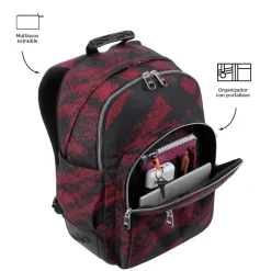 TOTTO Material Escolar*- Mochila escolar tiza roja Crayoles