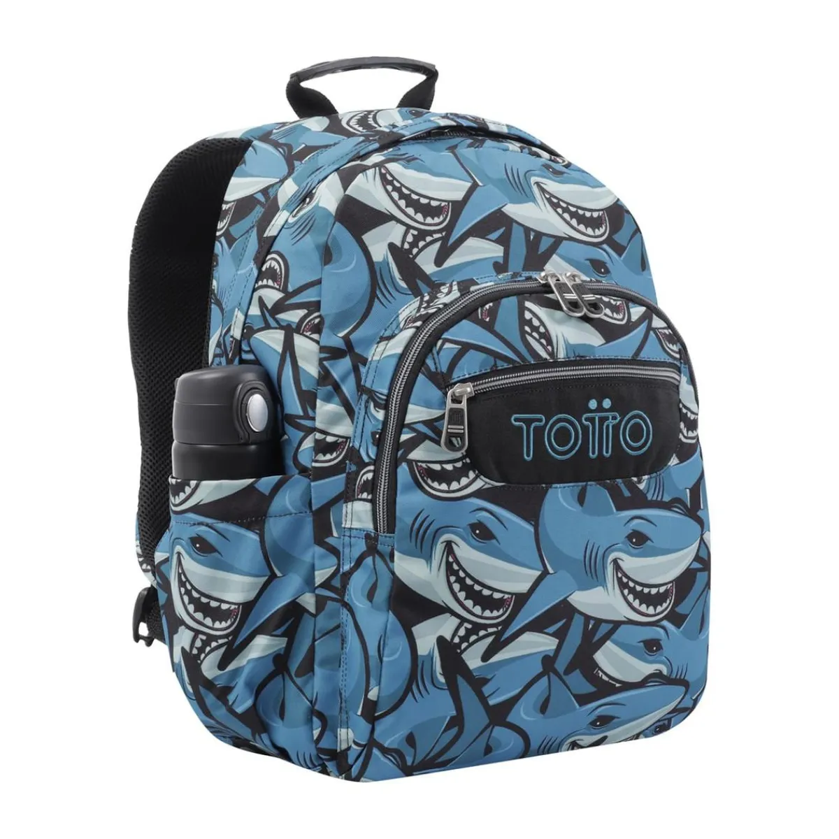 TOTTO Material Escolar*- Mochila escolar tiburones Acuarela