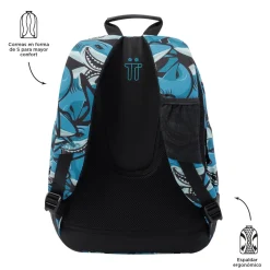 TOTTO Material Escolar*- Mochila escolar tiburones Crayoles