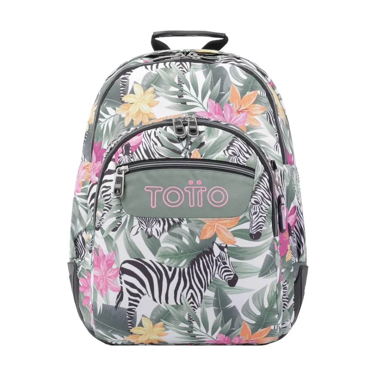 TOTTO Material Escolar*- Mochila escolar tropical cebras Crayoles