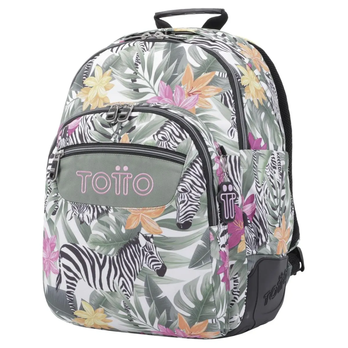 TOTTO Material Escolar*- Mochila escolar tropical cebras Crayoles