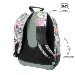 TOTTO Material Escolar*- Mochila escolar tropical cebras Crayoles
