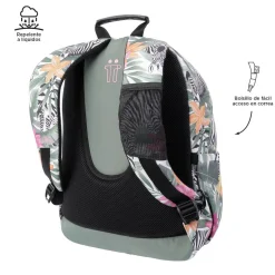 TOTTO Material Escolar*- Mochila escolar tropical cebras Acuarela