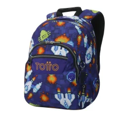 TOTTO Material Escolar*- Mochila Gommas Space Blue
