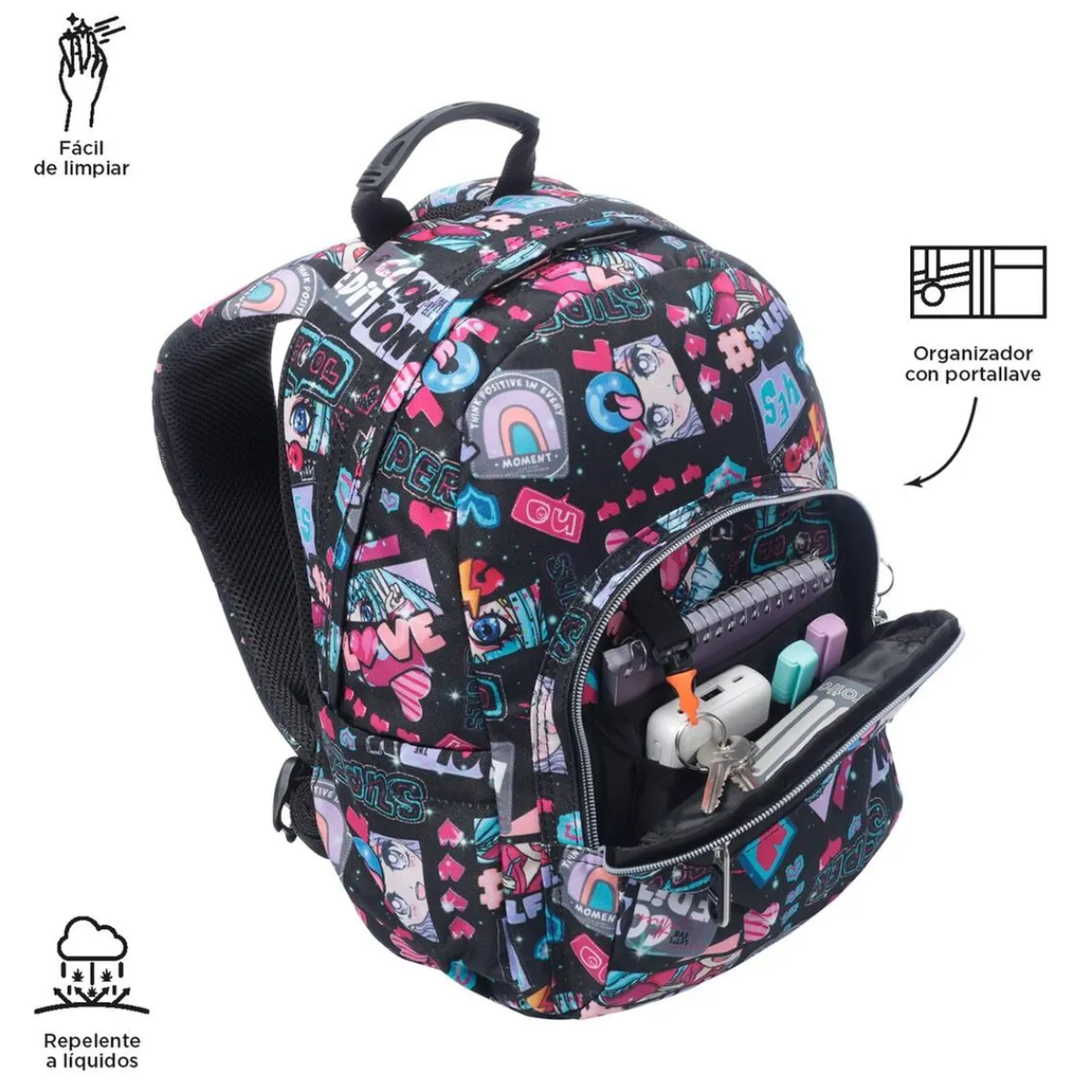 TOTTO Material Escolar*- Mochila Pequeña Tempera Misato