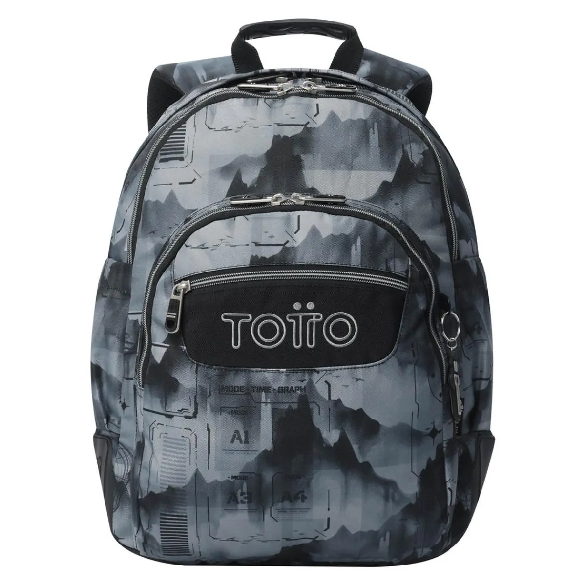 TOTTO Material Escolar*- Mochila Rayol Digital Hill